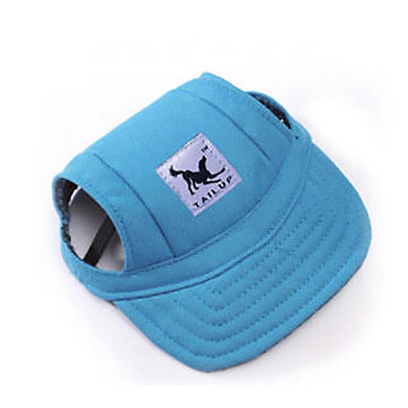 Dog Baseball Cap Outdoor Pet Sun Hat Summer Canvas Visor Puppy S Size - Denim Blue