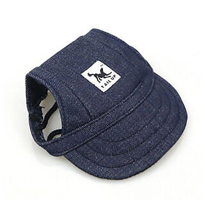 Dog Baseball Cap Outdoor Pet Sun Hat Summer Canvas Visor Puppy M Size - Red