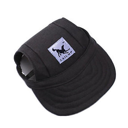 Dog Baseball Cap Outdoor Pet Sun Hat Summer Canvas Visor Puppy S Size - Stripe