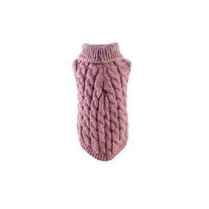 Puppy Dog Jumper Winter Warm Knitted Sweater Pet Clothes Small Dogs Coat Thermal L Size - Black