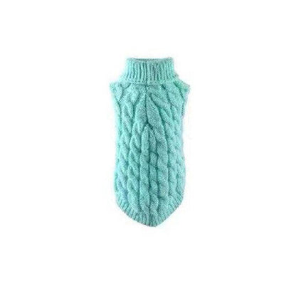 Puppy Dog Jumper Winter Warm Knitted Sweater Pet Clothes Small Dogs Coat Thermal L Size - Black
