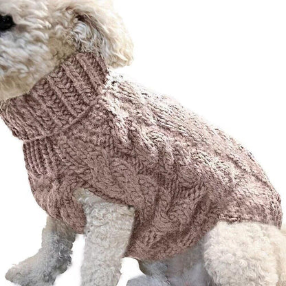 Puppy Dog Jumper Winter Warm Knitted Sweater Pet Clothes Small Dogs Coat Thermal S Size - Black