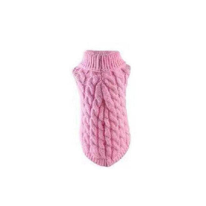 Puppy Dog Jumper Winter Warm Knitted Sweater Pet Clothes Small Dogs Coat Thermal L Size - Blue
