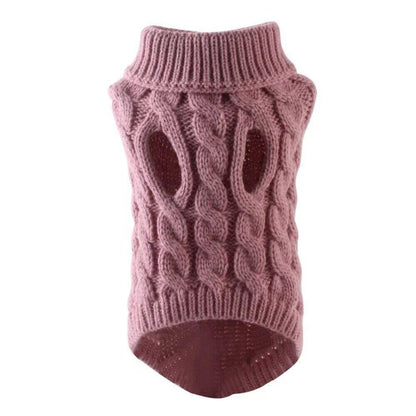 Puppy Dog Jumper Winter Warm Knitted Sweater Pet Clothes Small Dogs Coat Thermal M Size - Blue