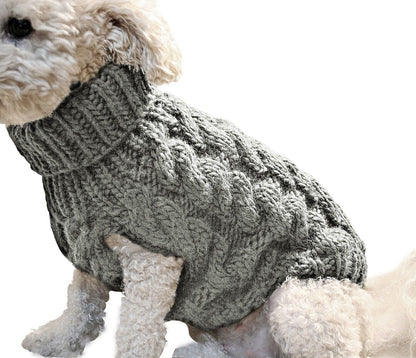 Puppy Dog Jumper Winter Warm Knitted Sweater Pet Clothes Small Dogs Coat Thermal S Size - Pink