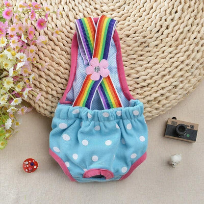 Female Pet Dog Cat Puppy Pant Menstrual Sanitary Nappy Diaper Wrap Underwear Pink - XL