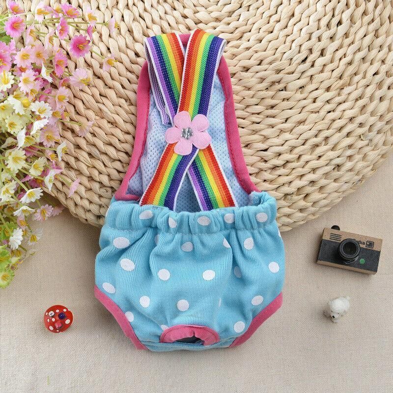 Female Pet Dog Cat Puppy Pant Menstrual Sanitary Nappy Diaper Wrap Underwear Pink - XXS