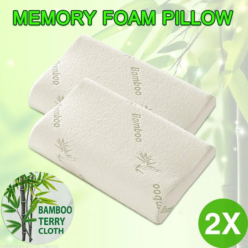 1/2PCS Memory Foam Neck Pillow Wavy Contour Slow Rebound Pillow - 50x30x10cm-2pcs