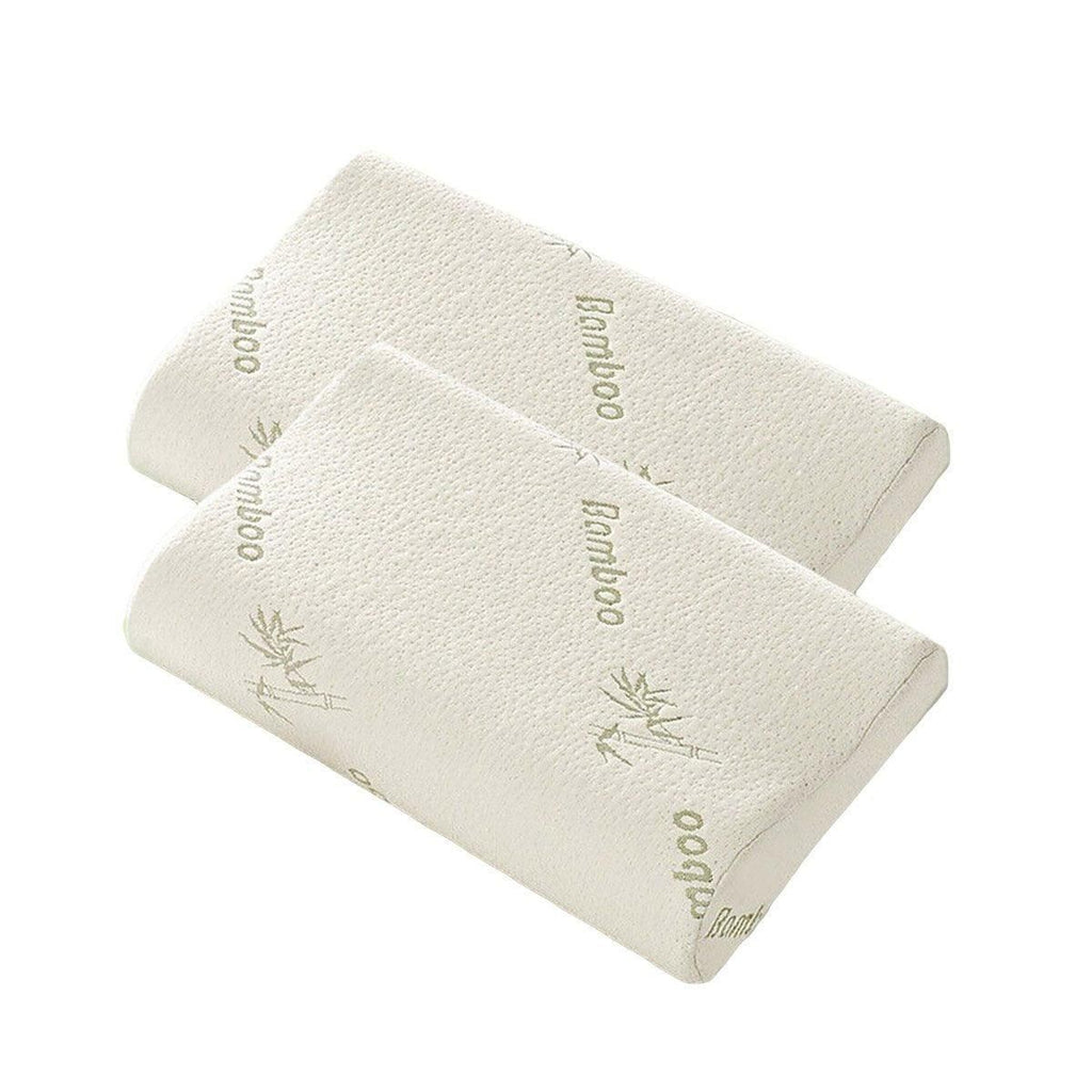 1/2PCS Memory Foam Neck Pillow Wavy Contour Slow Rebound Pillow - 55x35x11cm-2pcs