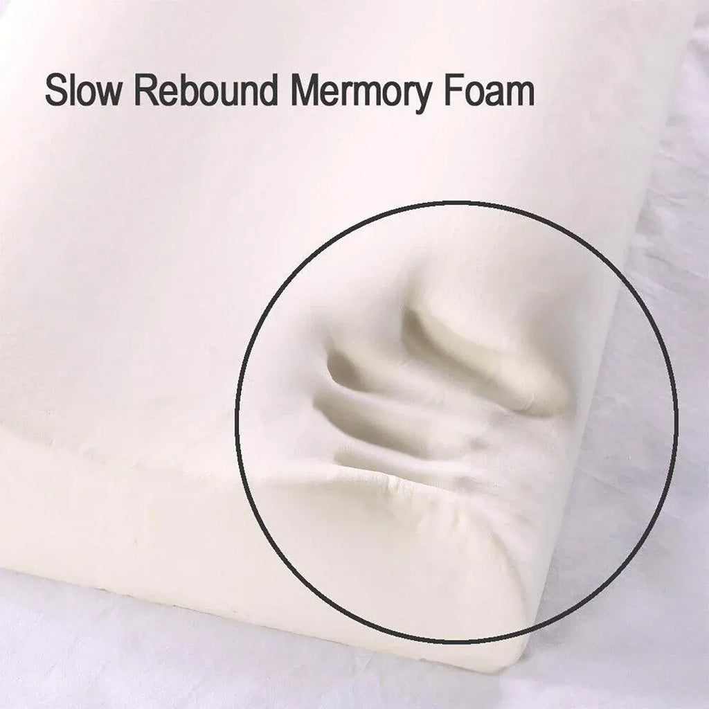 1/2PCS Memory Foam Neck Pillow Wavy Contour Slow Rebound Pillow - 55x35x11cm-2pcs