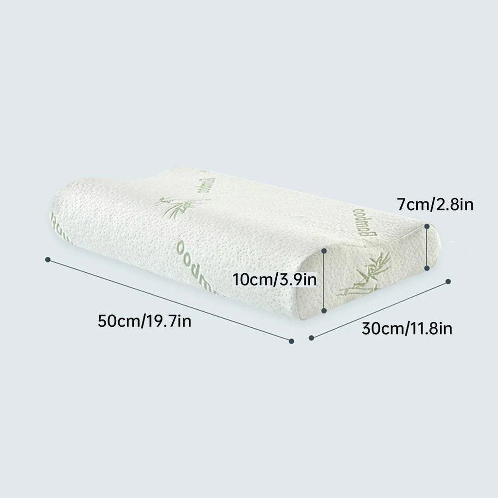 1/2PCS Memory Foam Neck Pillow Wavy Contour Slow Rebound Pillow - 55x35x11cm-2pcs