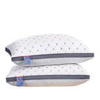 1/2pcs High Rebound Feather Velvet Pillow Washable Soft Bed Cushion Core Support - 700g-2pcs