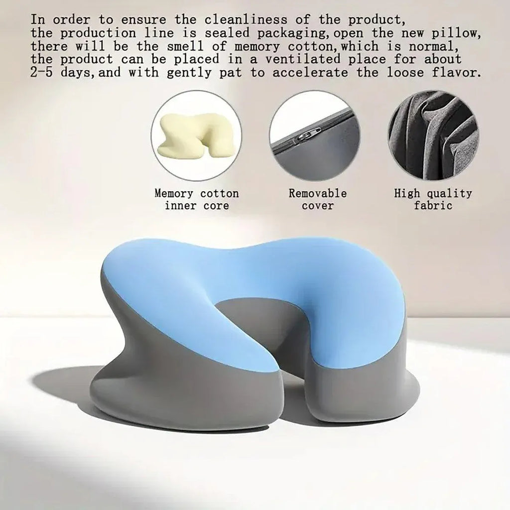 Universal Massage Table Face Cushion Pillow U Shape Head Face Down Rest Pillow - Light Grey
