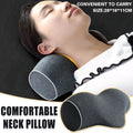 Ergonomic Memory Foam Neck Support Pillow Soft Cotton Cover for Home and Travel