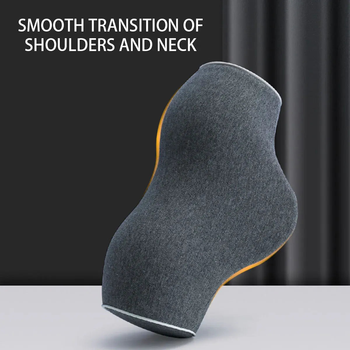 Ergonomic Memory Foam Neck Support Pillow Soft Cotton Cover for Home and Travel