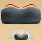 Ergonomic Memory Foam Neck Support Pillow Soft Cotton Cover for Home and Travel