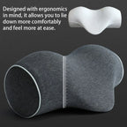 Ergonomic Memory Foam Neck Support Pillow Soft Cotton Cover for Home and Travel