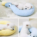 Soft Plush Pet Pillow for Dogs Cats Sleeping Cuddle Pillow Comfort Cushion - Yellow
