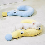 Soft Plush Pet Pillow for Dogs Cats Sleeping Cuddle Pillow Comfort Cushion - Yellow
