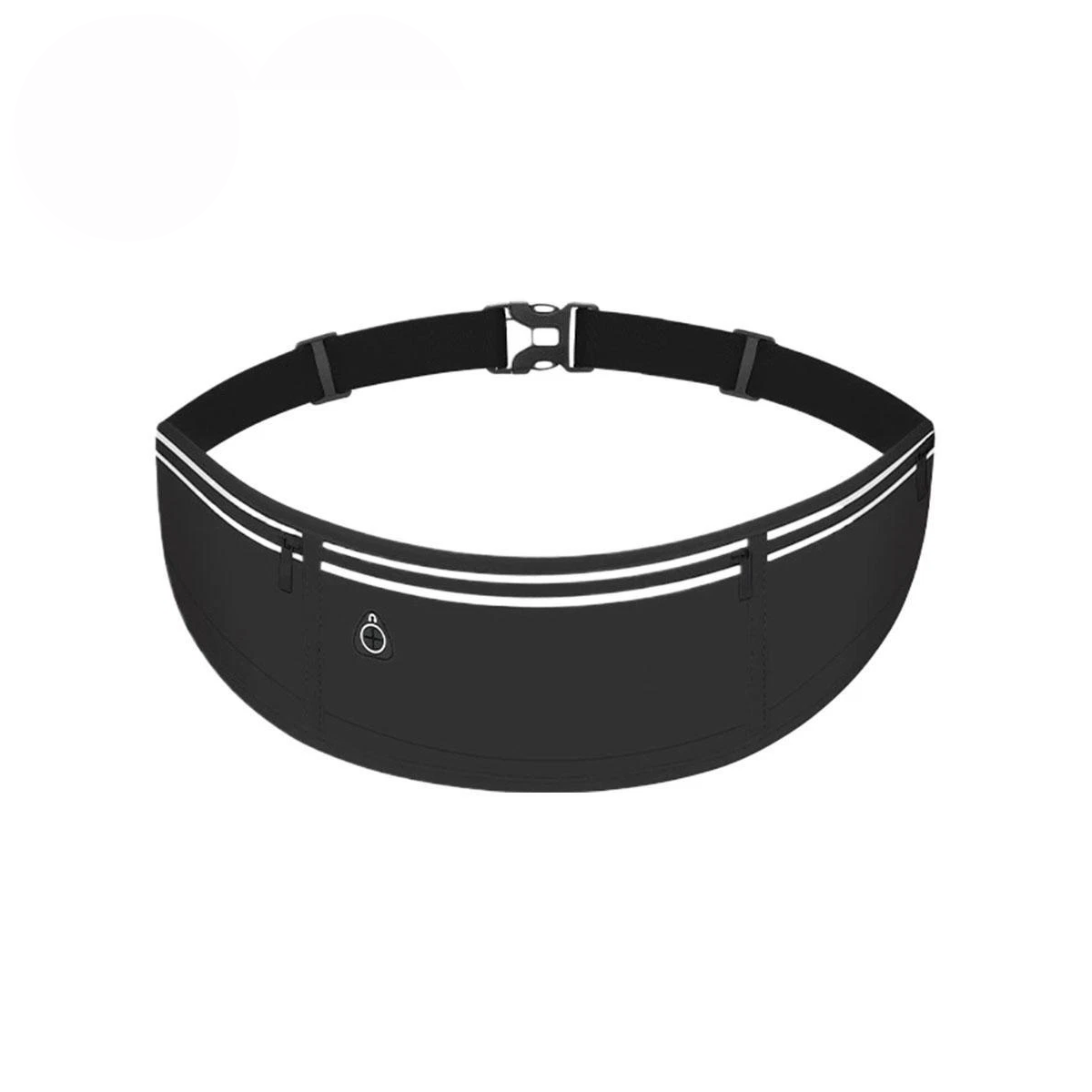 Running Waist Bag Mobile Phone Holder Fitness Sports Small Pouch Adjustable Belt - Shining Grey