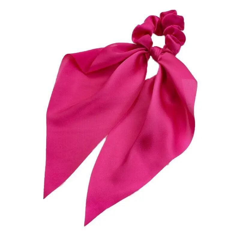 Chiffon Ponytail Scarf Bow Elastic Hair Rope Tie Scrunchies Ribbon Hair Bands - 15