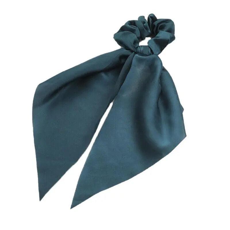 Chiffon Ponytail Scarf Bow Elastic Hair Rope Tie Scrunchies Ribbon Hair Bands - 15