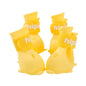 4pcs Cartoon Pet Rain Boots Waterproof Non-Slip Wear-Resistant Shoes for Dogs - Yellow - L