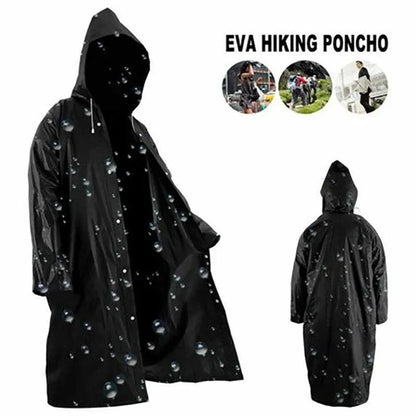 Waterproof Raincoat Jacket Mens Womens Long Hooded Rainwear Eva Rain Coat Au