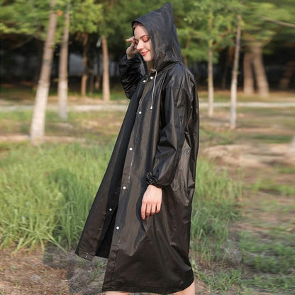 Waterproof Raincoat Jacket Mens Womens Long Hooded Rainwear Eva Rain Coat Au