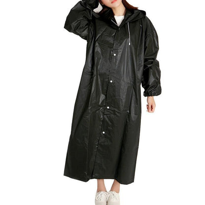 Waterproof Raincoat Jacket Mens Womens Long Hooded Rainwear Eva Rain Coat Au