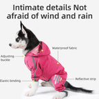 Waterproof Four Corner Pet Raincoats In Large Medium And Small Sizes Are Suitable For Dogs - Orange - M