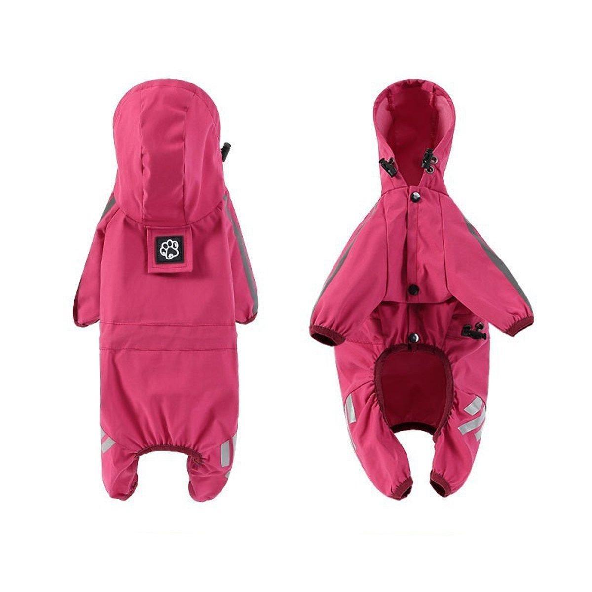 Waterproof Four Corner Pet Raincoats In Large Medium And Small Sizes Are Suitable For Dogs - Orange - XL