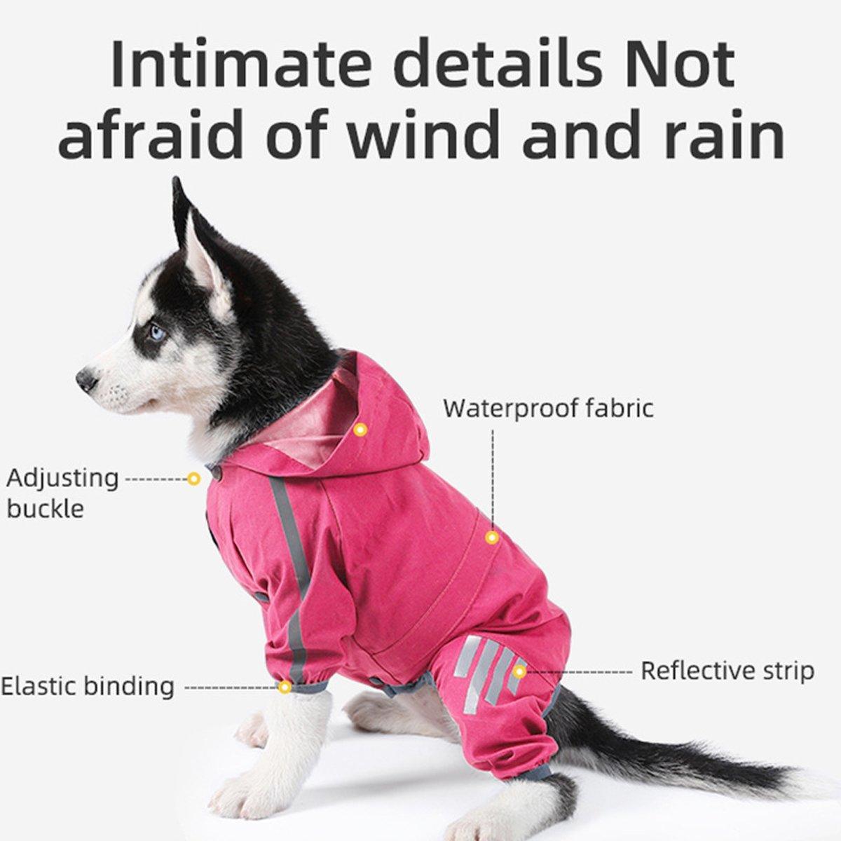 Waterproof Four Corner Pet Raincoats In Large Medium And Small Sizes Are Suitable For Dogs - Blue - M