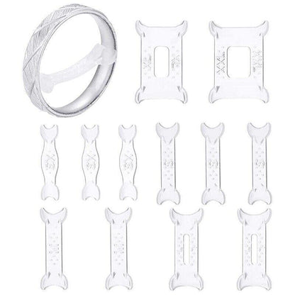 12PCS Ring Size Adjuster Set Invisible Plastic Resizer for Loose Rings Comfort Fit
