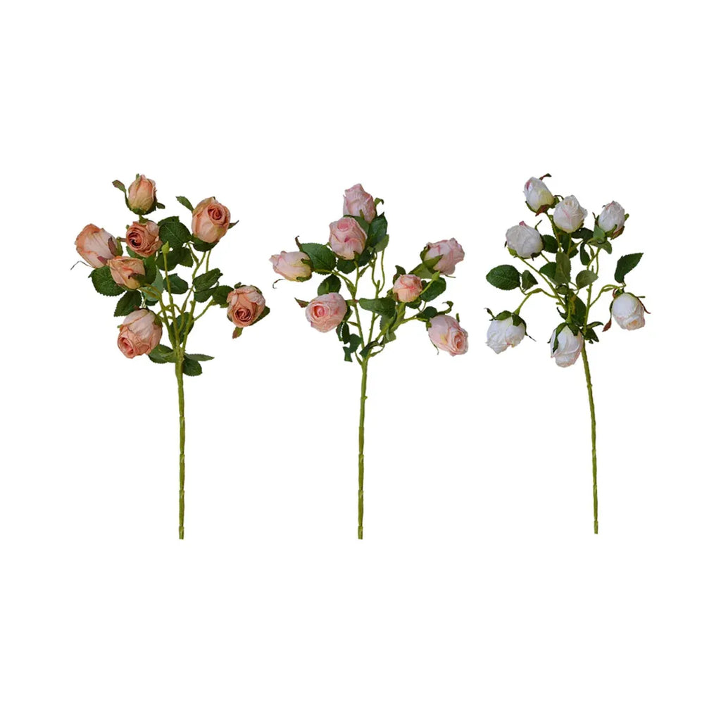 3PCS 7-Head Artificial Rose Decor Realistic Flower Table Centerpiece Decoration
