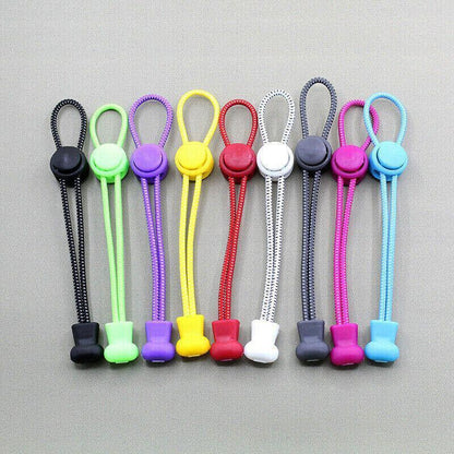 No Tie Elastic Shoelaces with Toggle Locks for Sneakers Running Walking Shoes - Golden