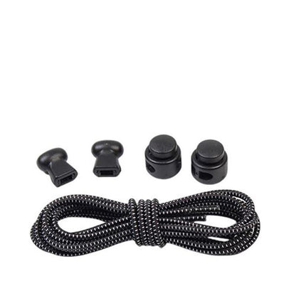 No Tie Elastic Shoelaces with Toggle Locks for Sneakers Running Walking Shoes - Rose Red