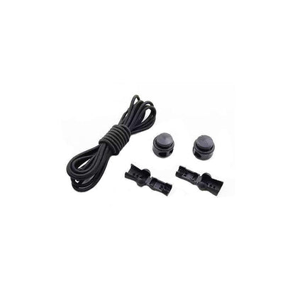 No Tie Elastic Shoelaces with Toggle Locks for Sneakers Running Walking Shoes - White With Dots