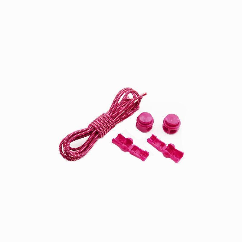 No Tie Elastic Shoelaces with Toggle Locks for Sneakers Running Walking Shoes - White With Dots