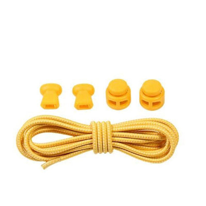 No Tie Elastic Shoelaces with Toggle Locks for Sneakers Running Walking Shoes - White With Dots