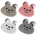 Silicone Foot Scrubber Rabbit Tub Mat Suction Cup Exfoliating Brush Cleaning Mat - White
