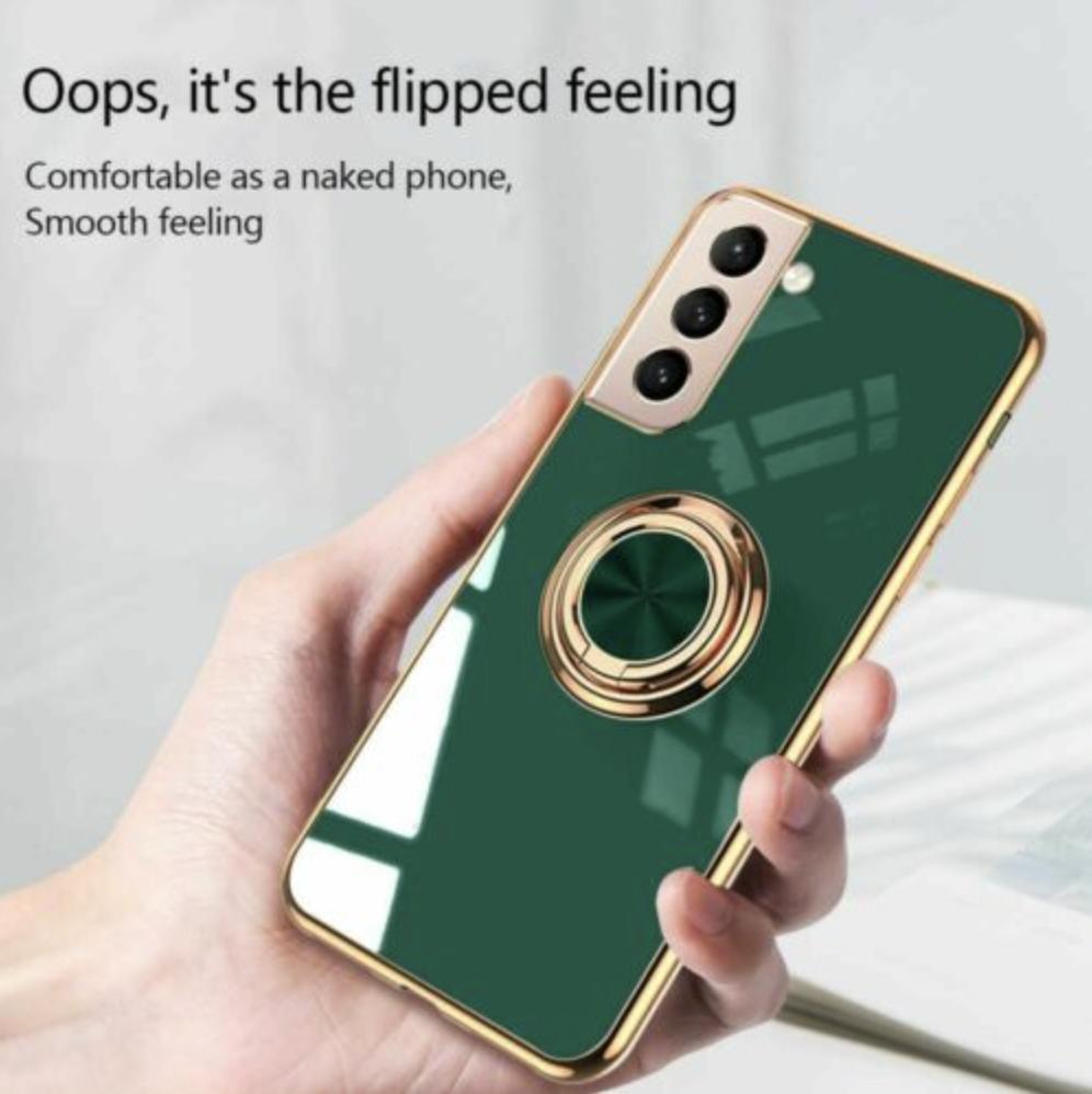 Dark Green Shockproof Ring Holder Case Cover for Samsung S22 Ultra S22 Plus Note 20 - Samsung Galaxy A53