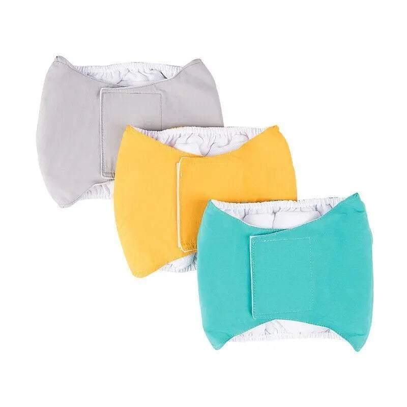 XS Male Dog Puppy Nappy Diaper Belly Wrap Band Sanitary Pants Underpants - Grey