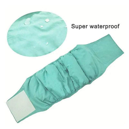 L Male Dog Puppy Nappy Diaper Belly Wrap Band Sanitary Pants Underpants - Yellow
