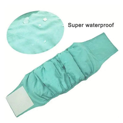 XS Male Dog Puppy Nappy Diaper Belly Wrap Band Sanitary Pants Underpants - Yellow