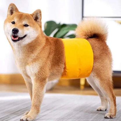 XS Male Dog Puppy Nappy Diaper Belly Wrap Band Sanitary Pants Underpants - Yellow