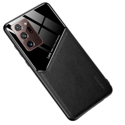 For Samsung Galaxy S21 S22 Note 20 Ultra Plus S20 FE Leather Case Black - For Samsung Note 20 Ultra