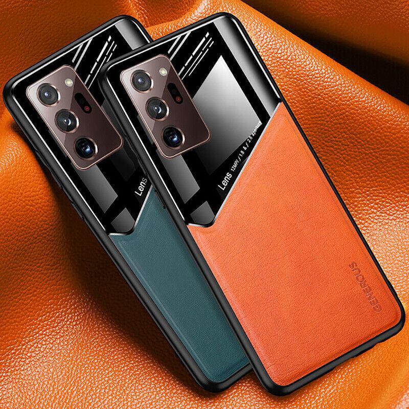 For Samsung Galaxy S21 S22 Note 20 Ultra Plus S20 FE Leather Case Black - For Samsung S22