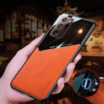 For Samsung Galaxy S21 S22 Note 20 Ultra Plus S20 FE Leather Case Black - For Samsung S22