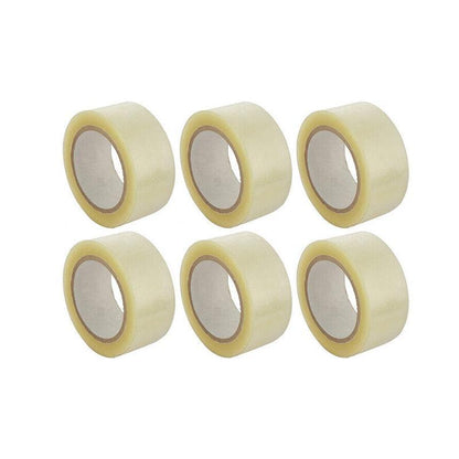 Clear Packing Tape 48mm x 100m for Carton Sealing 6 to 48 Rolls - 48 Rolls